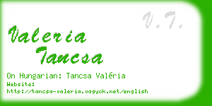 valeria tancsa business card